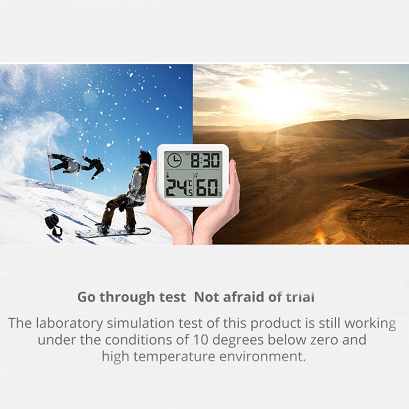 Multifunction Automatic Electronic Temperature and Humidity Monitor Clock 3.2inch Large LCD Screen