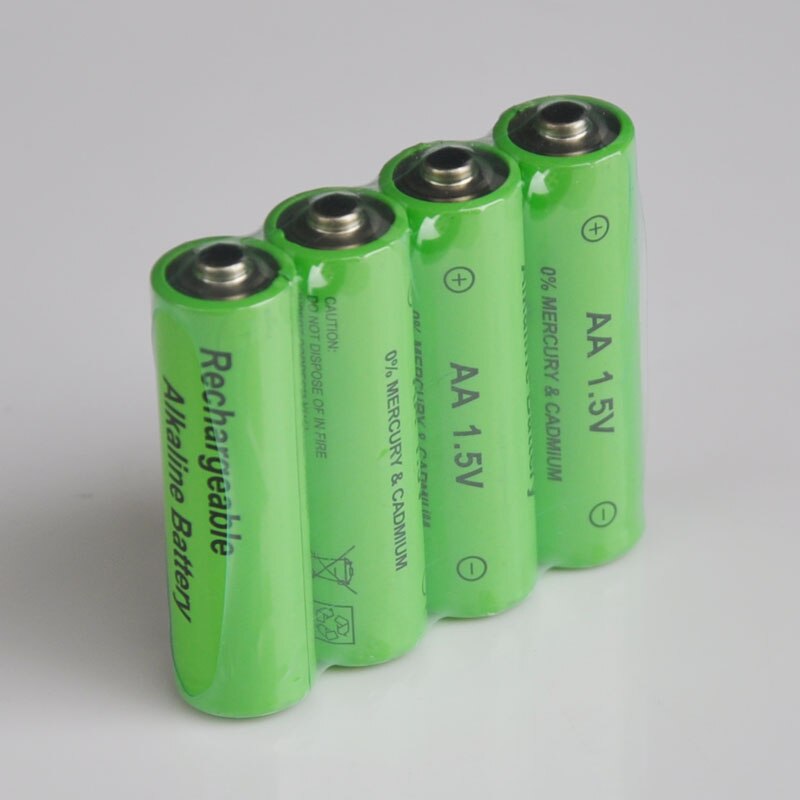 4 stuks/partij 1.5v 3000 mah aa-batterij alkaline oplaadbare batterij 2100 mah 1.5v aaa-batterij voor zaklamp oplaadbare batterij