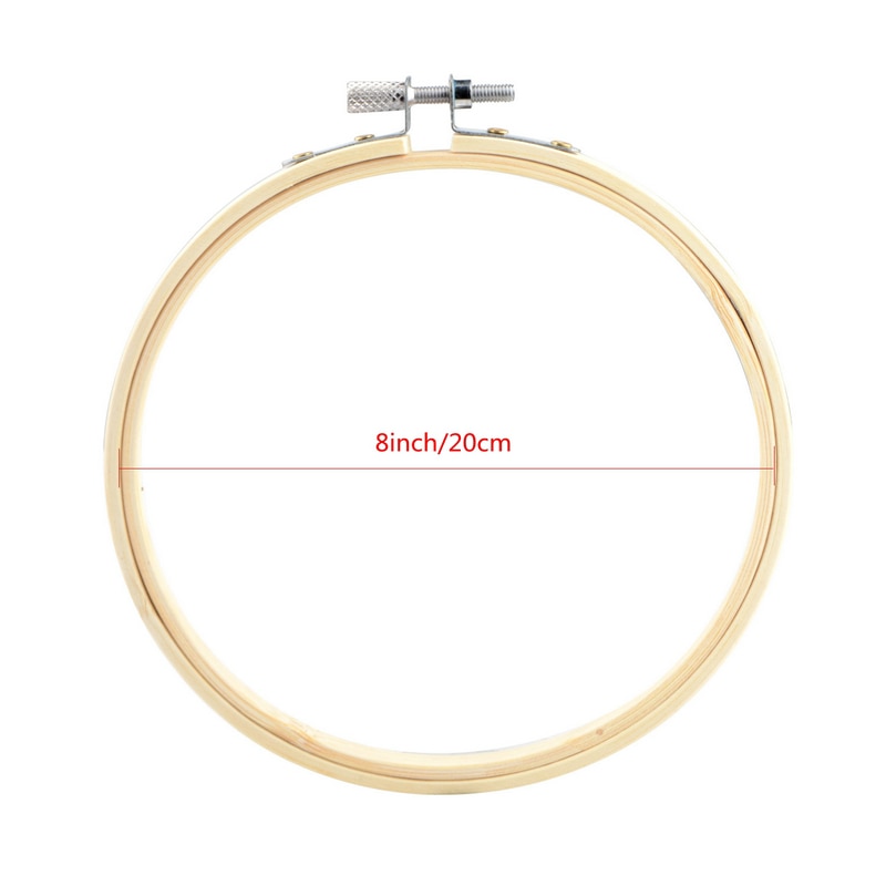 Juego de aros bordados de madera de bambú, Marco con forma de aro de 8 pulgadas, herramientas de costura para el hogar, 10/20 Uds.
