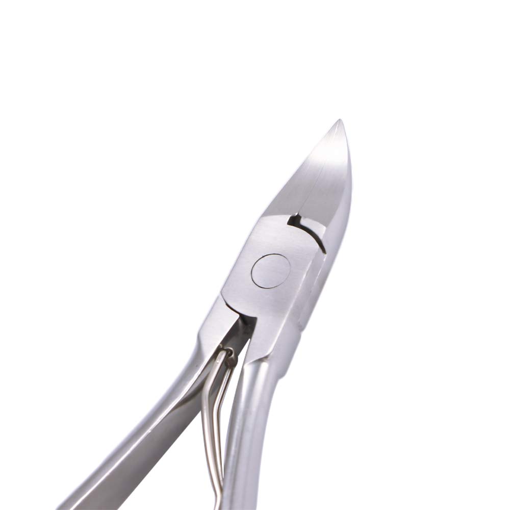 Tijeras profesionales de acero inoxidable para dedos del pie, cortador de uñas de , cutícula de pedicura encarnado, cabezal curvado especial