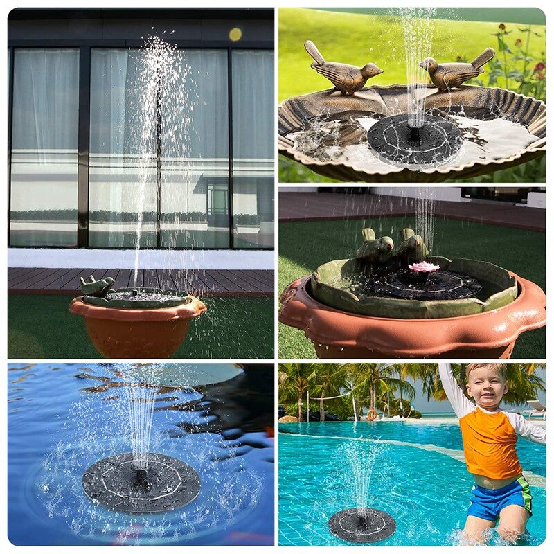 Vogel Bad Solar Fontein Pomp, 3W Zonne-energie Fontein Pomp Met 9 Nozzles, solar Vogel Bad Fontein, Geschikt