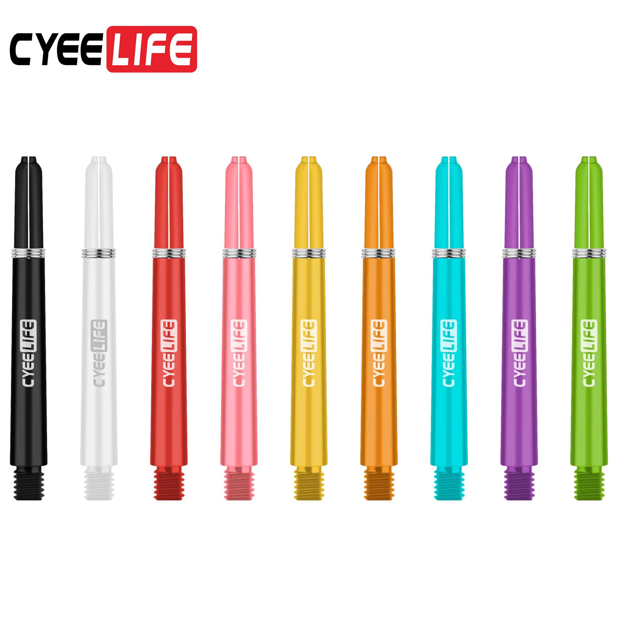 CyeeLife 30 pièces 2BA 41mm arbres de fléchettes PC professionnels arbre en plastique avec joint torique accessoires de fléchettes