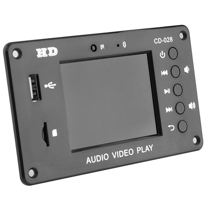 Receptor de Audio estéreo placa decodificadora de MP3 Bluetooth 5,0, reproductor de vídeo, decodificación WAV APE, Radio FM, USB, TF para amplificador de coche