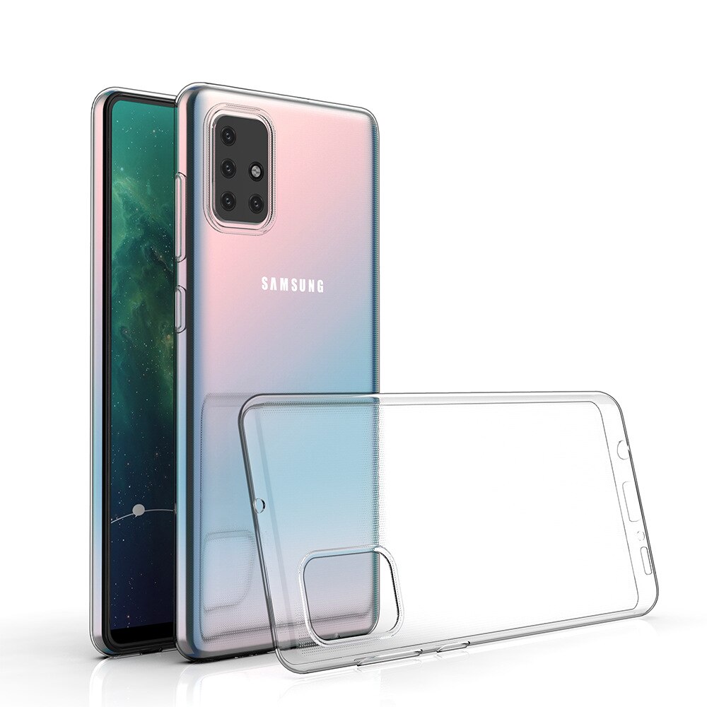 Funda transparente para Samsung Galaxy A02, A02S, A12, A32, A42, A52, A72, 5G, cubierta trasera de teléfono A 42, Gel de silicona suave y transparente