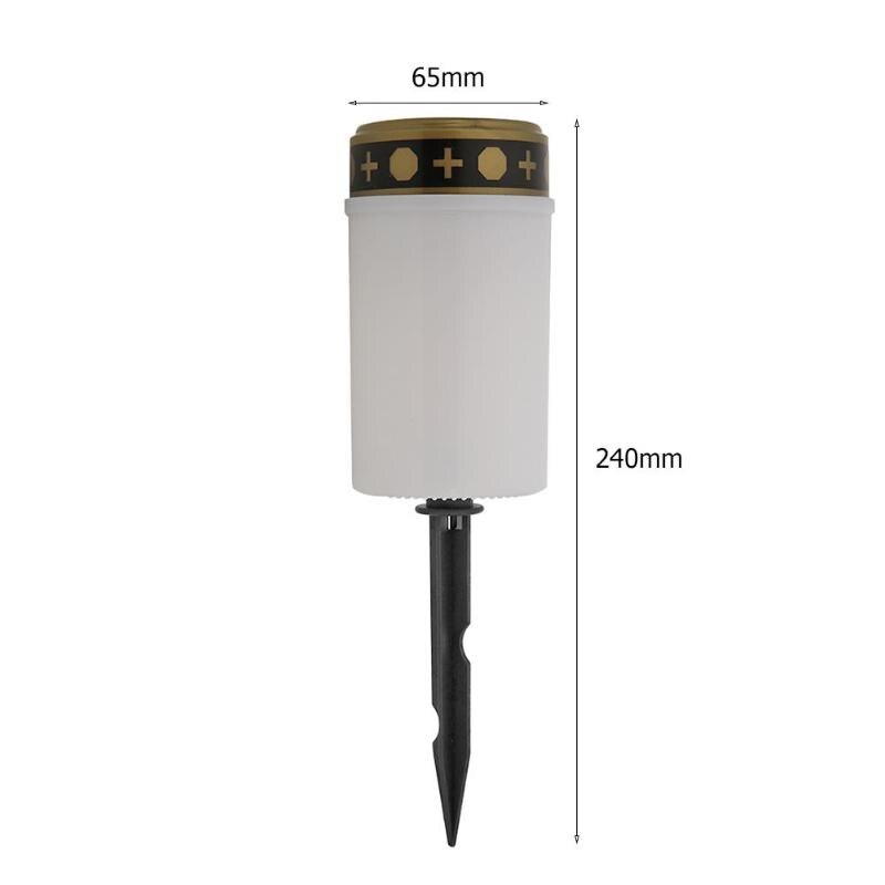 Cimetière rituel électronique LED bougie lampe sans flamme solaire décoratif thé lumière Performance Stable aucune sécurité de chauffage: Red B