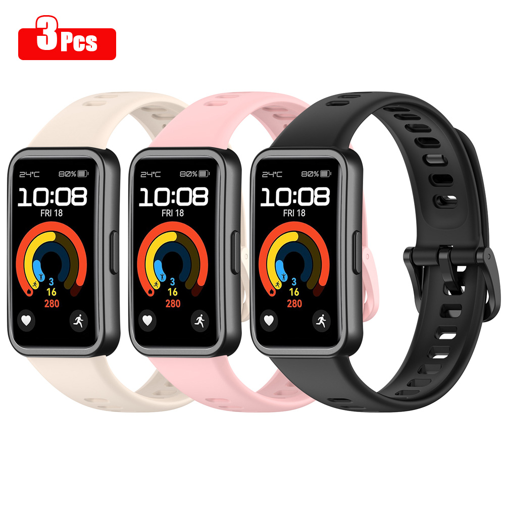 3Pcs/lot Soft Strap For Huawei Band 8 9 NFC Watchband Replacement For Huawei Band 9 8 Breathable Sport Bracelet Wristband: Beige / 14mm