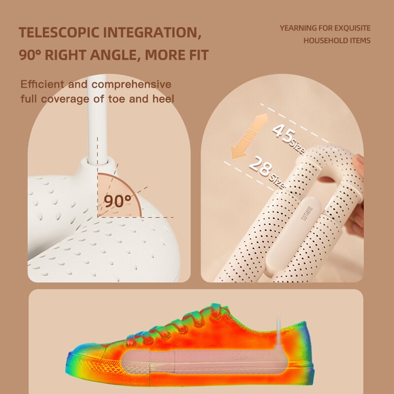 Youpin Sothing scarpa asciugatrice Loop scarpe elettriche estensibili asciugatrice PTC riscaldatore portatile sterilizzazione multieffetto deodorizzazione