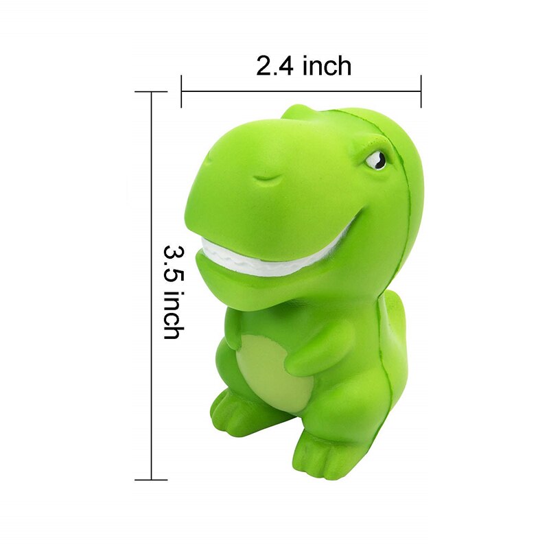 Kawaii Jumbo Grün Cartoon Dinosaurier Squishy Langsam Rising Squeeze Spielzeug PU Simulation Stress Relief Entlüftungs Spielzeug für halloween weihnachten spielzeug