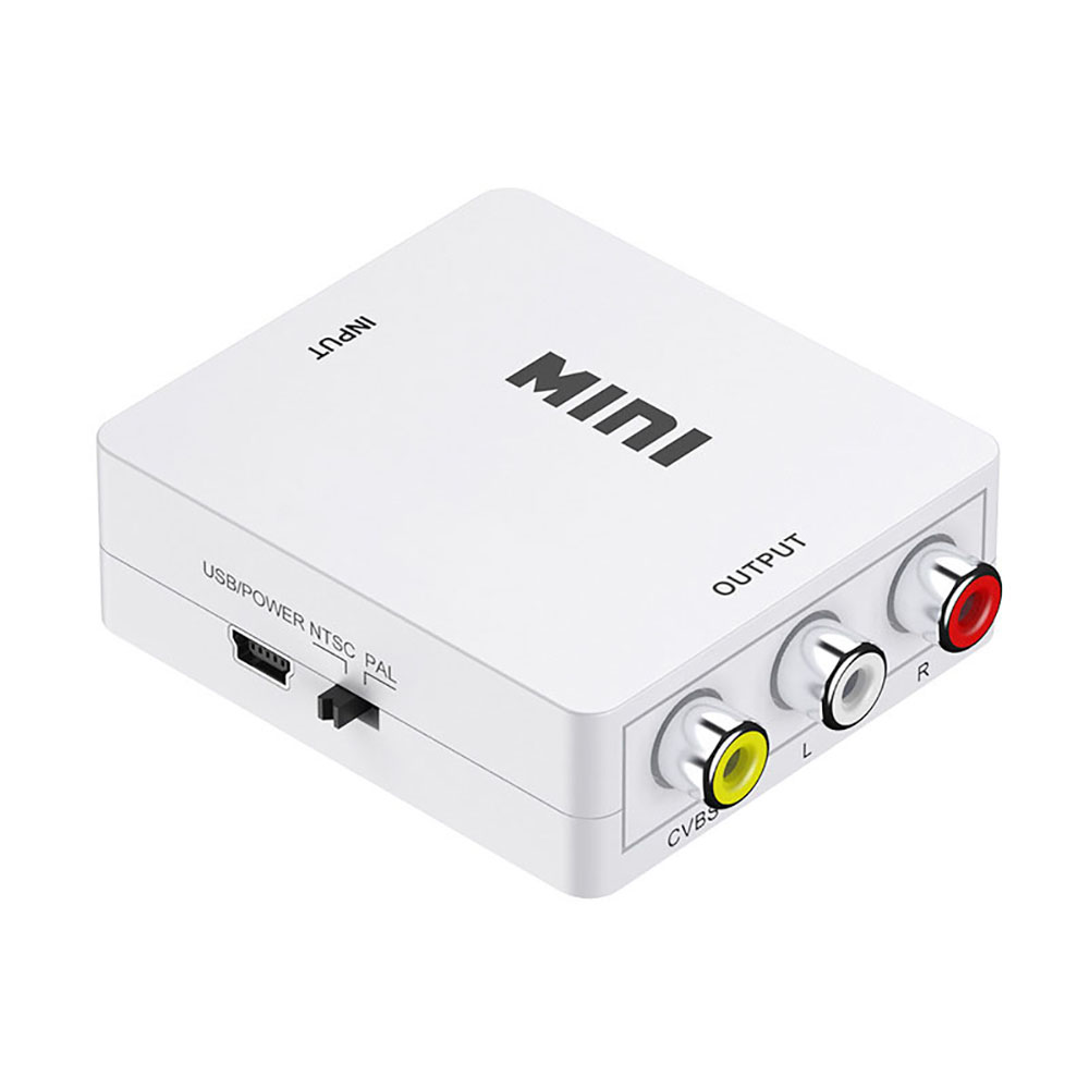 Hdmi Naar Rca Converter 1080P Hdmi Naar Av Converter Hdmi Adapter Video Composiet Converter Hdmi Switch Ondersteuning Ntsc Pal Hdmi2av: Rood