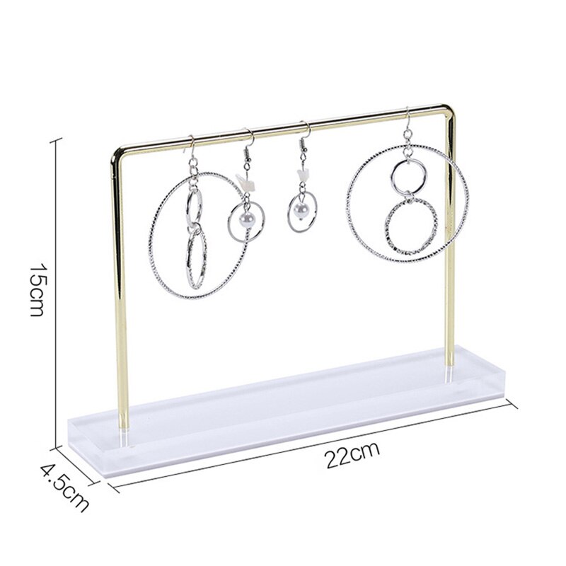 Acrilico dei monili del metallo del basamento mensola dell'organizzatore del supporto di visualizzazione per la collana del braccialetto accessori per capelli keychain gingillo della cassa del gancio: stile 3