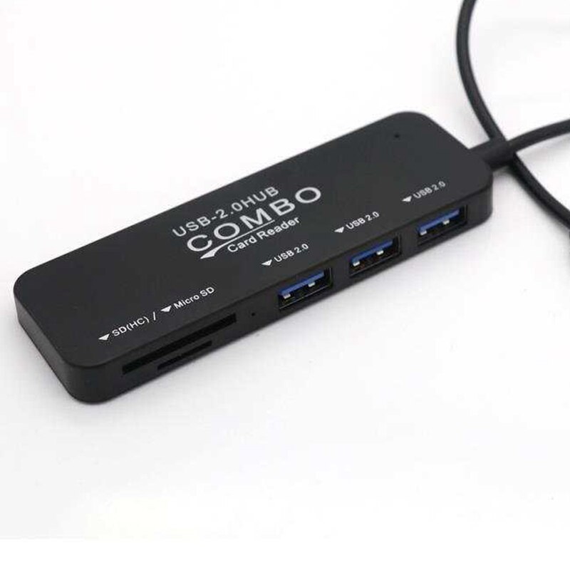 Support Card Reader 5 Port USB 2.0 Charger Super Speed HUB Adapter for Computer Splitter
