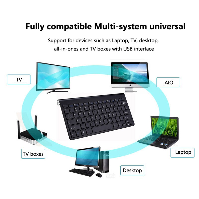 Wireless Keyboard Mouse Set For Desktop Laptop Russian Arabic Thai Hebrew Spanish French Italian Korean German Bulgarian Keybord