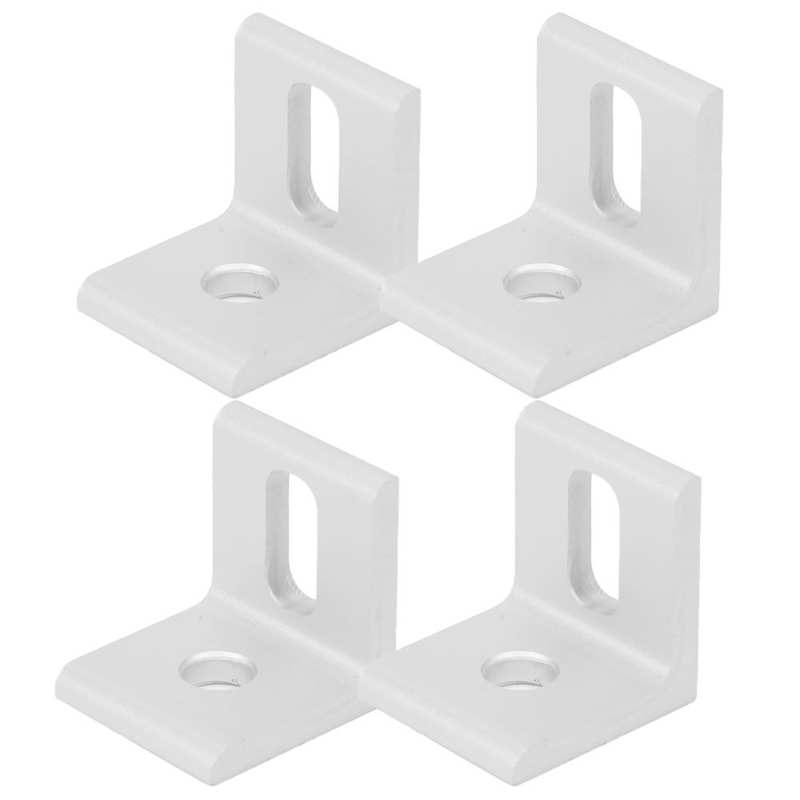 10Pcs Right Angle Corner Bracket 90 Degree Aluminum L Shaped Fixed Brace Industrial Furniture Fasteners