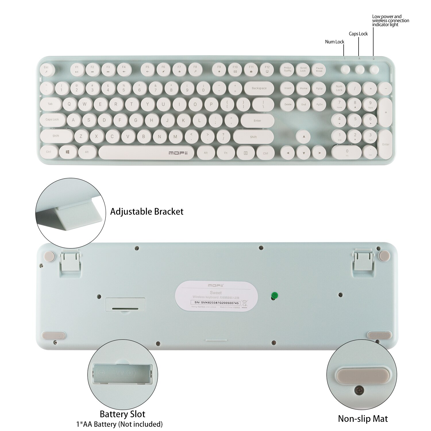 Draadloze Toetsenbord En Muis Combo 104 Keycaps Set Met Usb-ontvanger Voor Pc Laptop Gamer