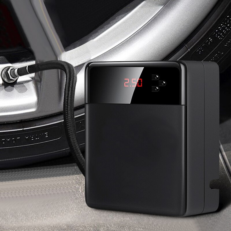 Bil oppustelig pumpe bærbar intelligent digital display luftkompressor med led lys 150 psi dæk hurtig oppustelig elektrisk pumpe