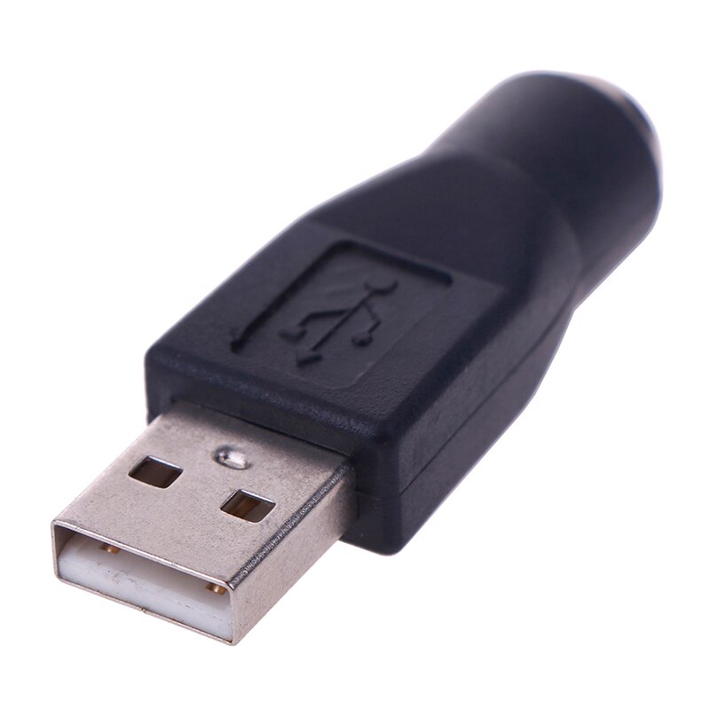 2Pcs PS/2 Male to USB Female Port Adapter Converter
