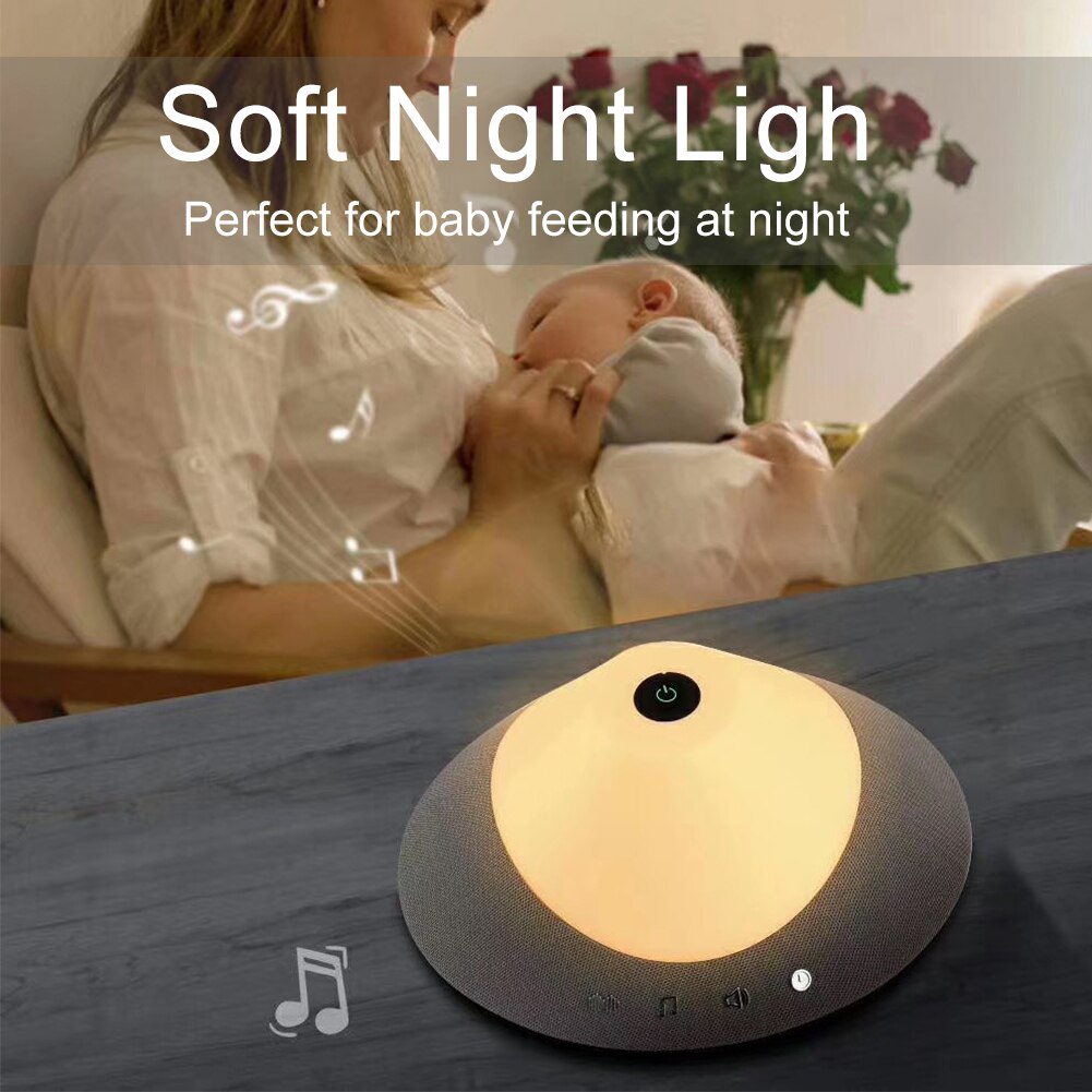 Máquina de ruido ASMR Sound con botón táctil, luz nocturna relajante, Alpha Boeing, para bebés y adultos, calmante, para hogar y oficina