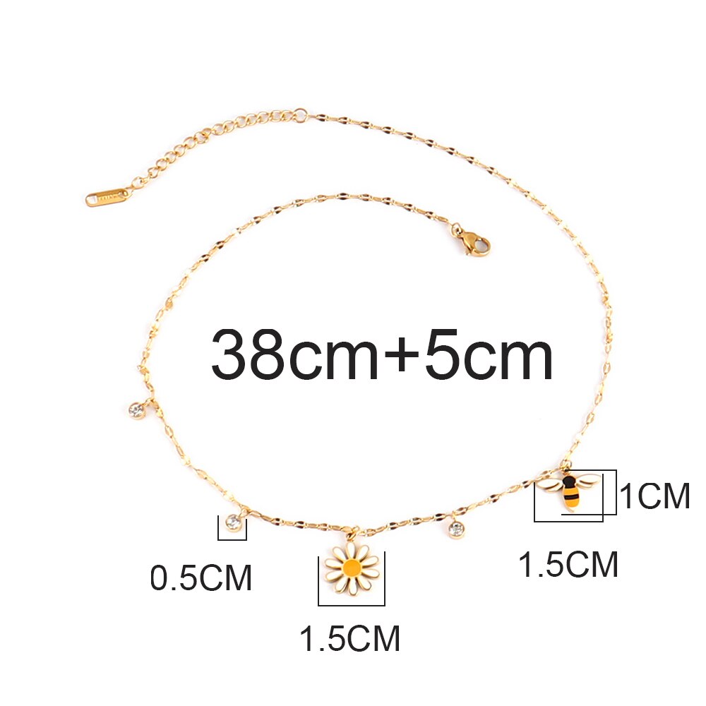Trendy Product Stainless Steel Necklace For Women Gold Silver Color Charm Flower Butterfly Pendant Necklace Jewelry