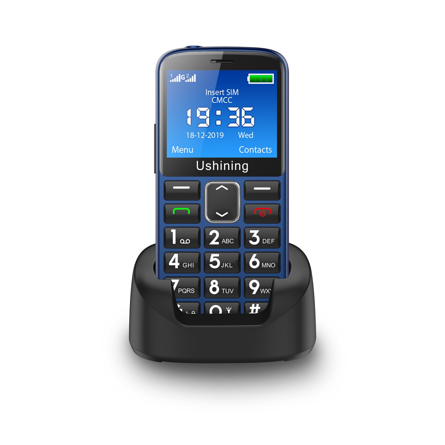 3G Grote Knop 1000Mah Mobiele Telefoon Voor Ouderen, geluid Loundly Unlocked Senior Mobiele Telefoon Met Sos Engels Toetsenbord: Default Title