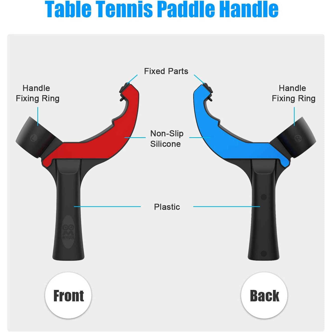 For Oculus Quest 2 Grips Table Tennis Paddle Grip Handle Touch Controllers Eleven Table Tennis For Oculus Quest 2 Accessories