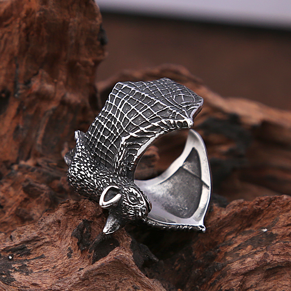 Bague Chauve-Souris Rétro en Acier Inoxydable pour Homme, Anneau Animal, Personnalité, , ix, Ajustable, Bijoux , Directe, SION L