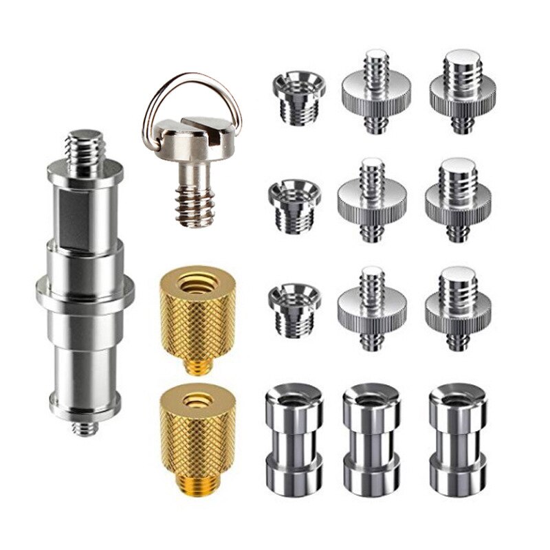 16PCS Axis Gimbal Conversion Screw 1/4 3/8 Interchange Double Head Screw Tripod Foot Gimbal Accessories