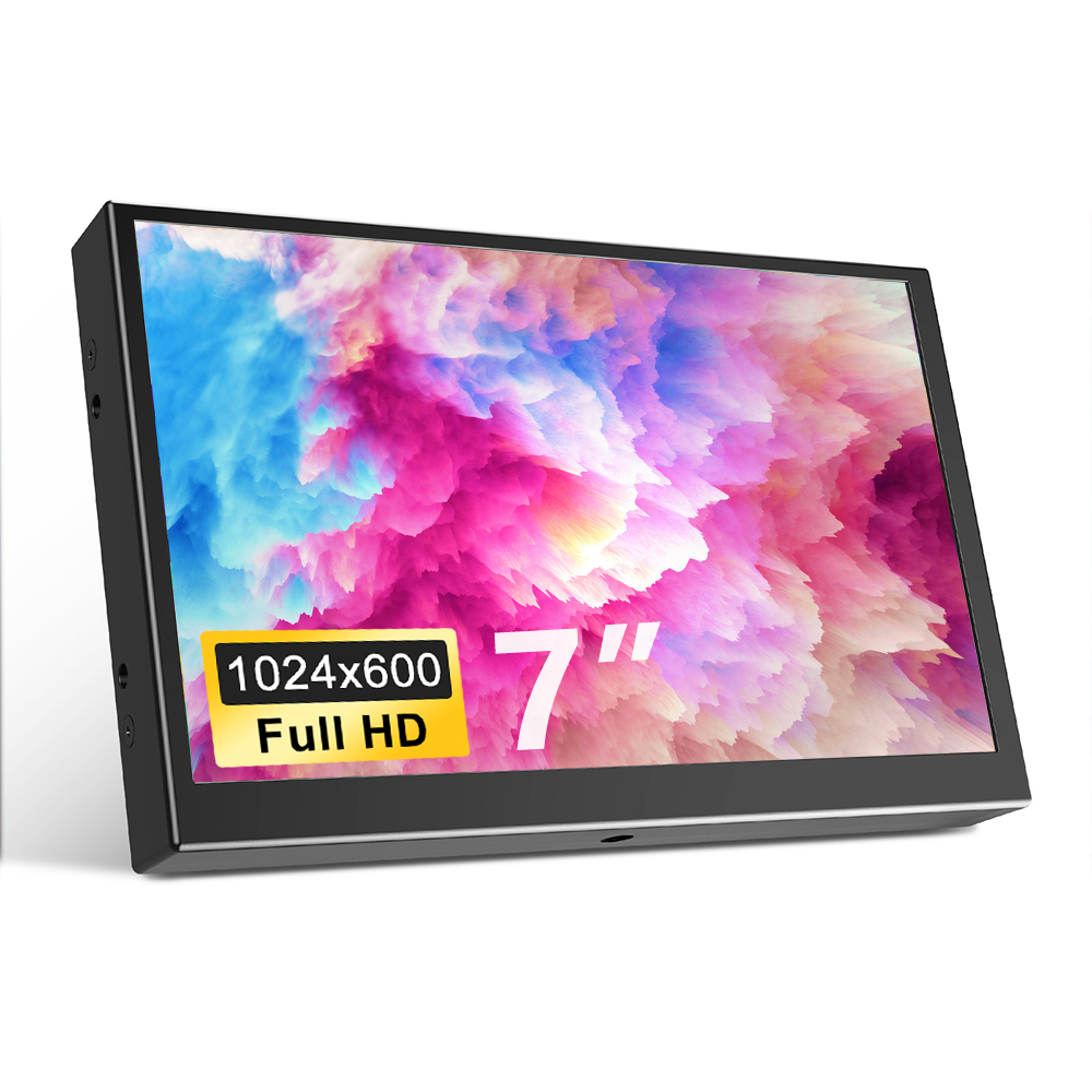 Miktver S701H custodia in metallo 7 pollici Mini TFT VGA schermo HD 1024x600 vista posteriore per auto Monitor HDMI ingresso Video AV 5V/2A alimentazione USB: Default Title