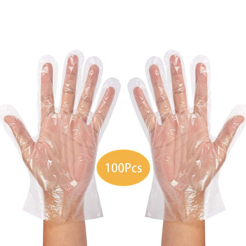 100pcs Food Plastic Gloves Disposable Gloves for Restaurant Kitchen BBQ Eco-friendly Food Gloves Fruit Vegetable Gloves: Default Title