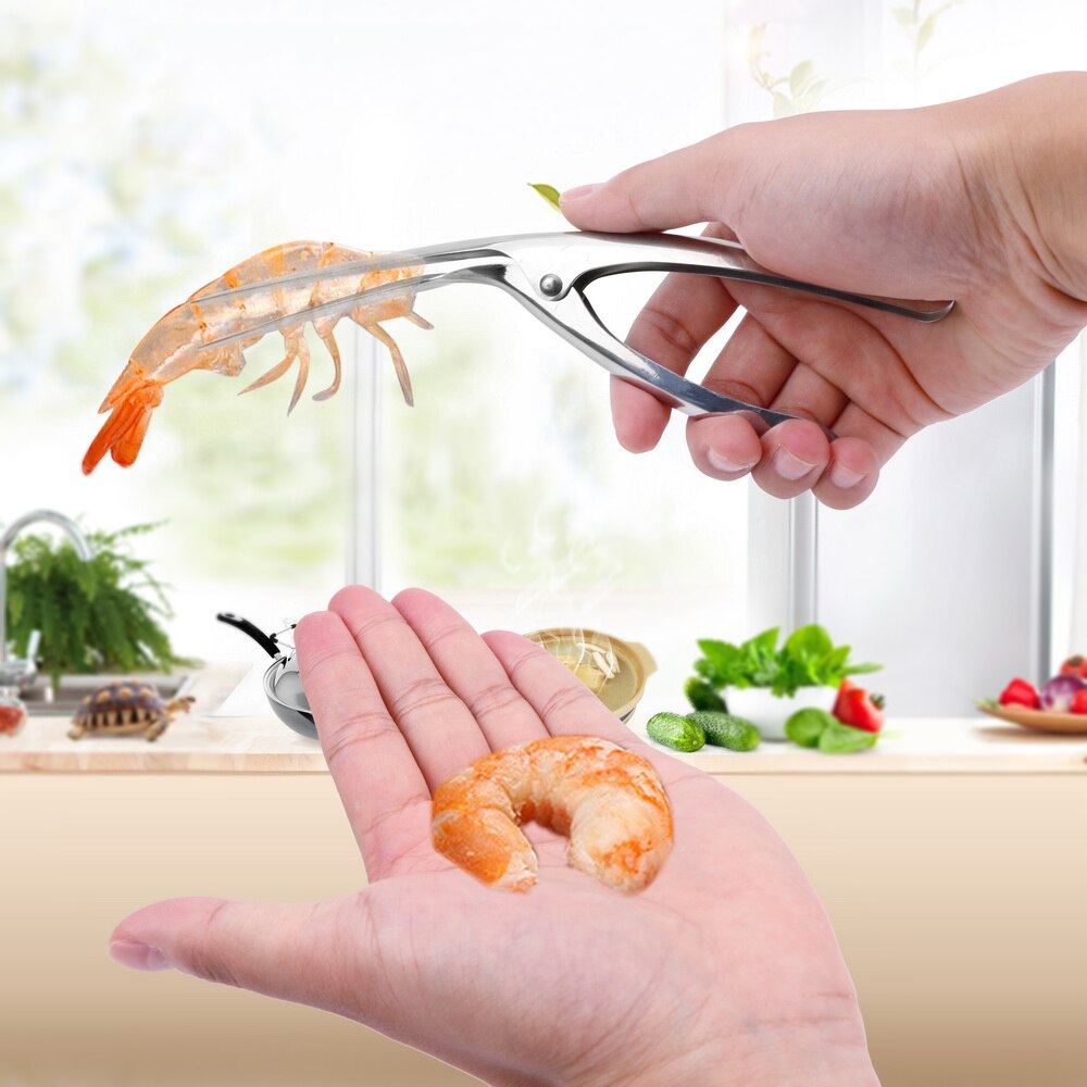 Stainless Steel Practcial Kitchen Tools Prawn Shrimp Deveiner Peelers Shrimp Shell Peel Off Remover Peel Device