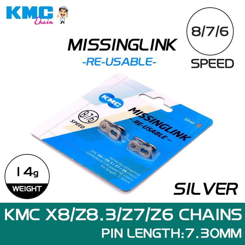 2 Pairs KMC Chain Missing Link 6/7/8/9/10/11 Speed Silver Gold Color Reusable Chain Magic Clasp Bicycle Chain Repair Parts