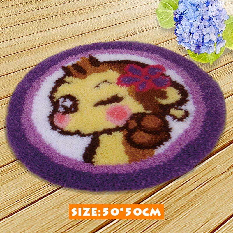 Cartoon Bear Latch Hook Rug Kits Crochet Hook Embroidery for Felting Cross Stitch Thread Embroidery Kit Stitch Thread Carpet DIY: AZD019
