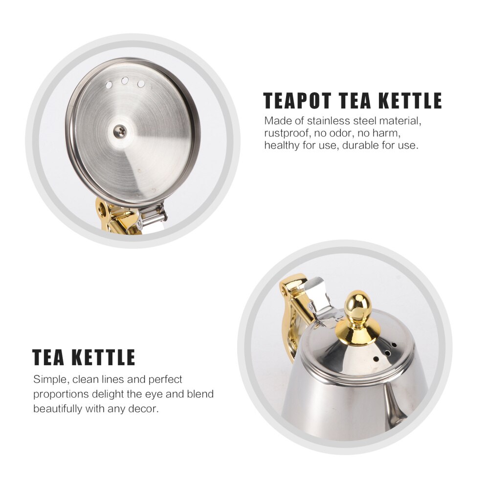 1.2L Induction Cooker Safe Stainless Steel Tea Kettle Teapot with Infuser