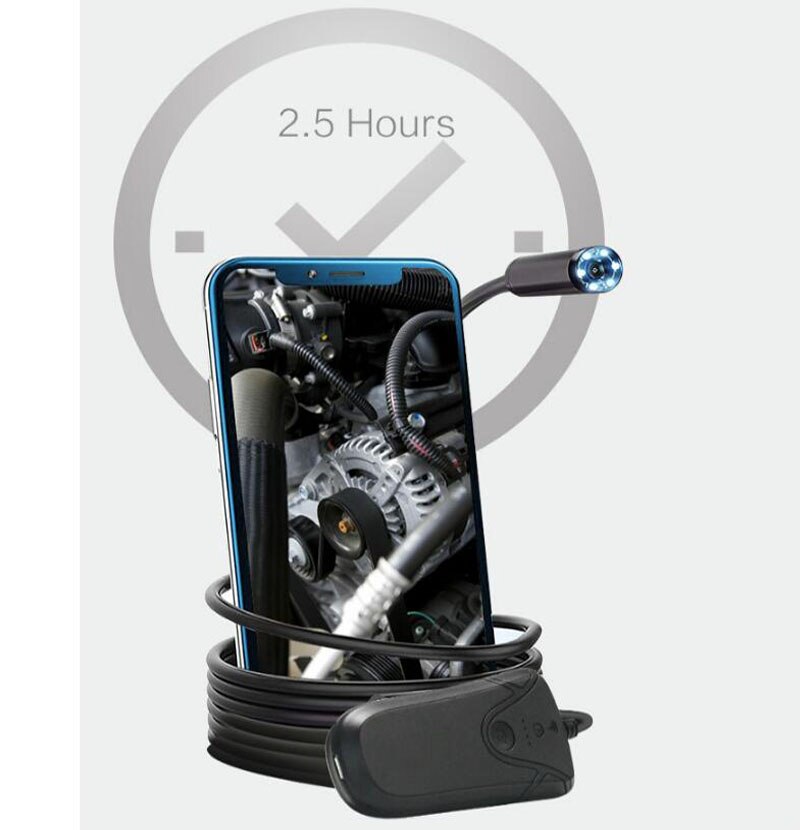 5.5mm 3.5M WIFI Endoscope Camera Mini Waterproof 1080P Hard Cable Inspection Camera USB Endoscope For Android IOS