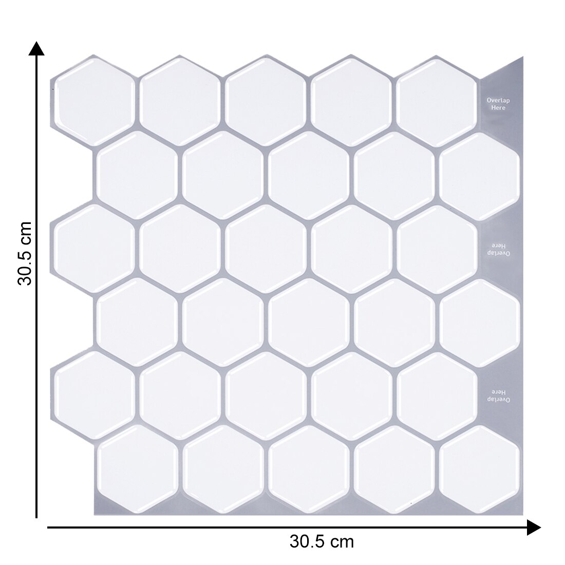 Vividtiles 12*12 Inch Self Adhesive 3D Peel and Stick Subway Wall Tiles for Kitchen &amp; Bathroom Backsplash - 10 Sheet: TSQS54