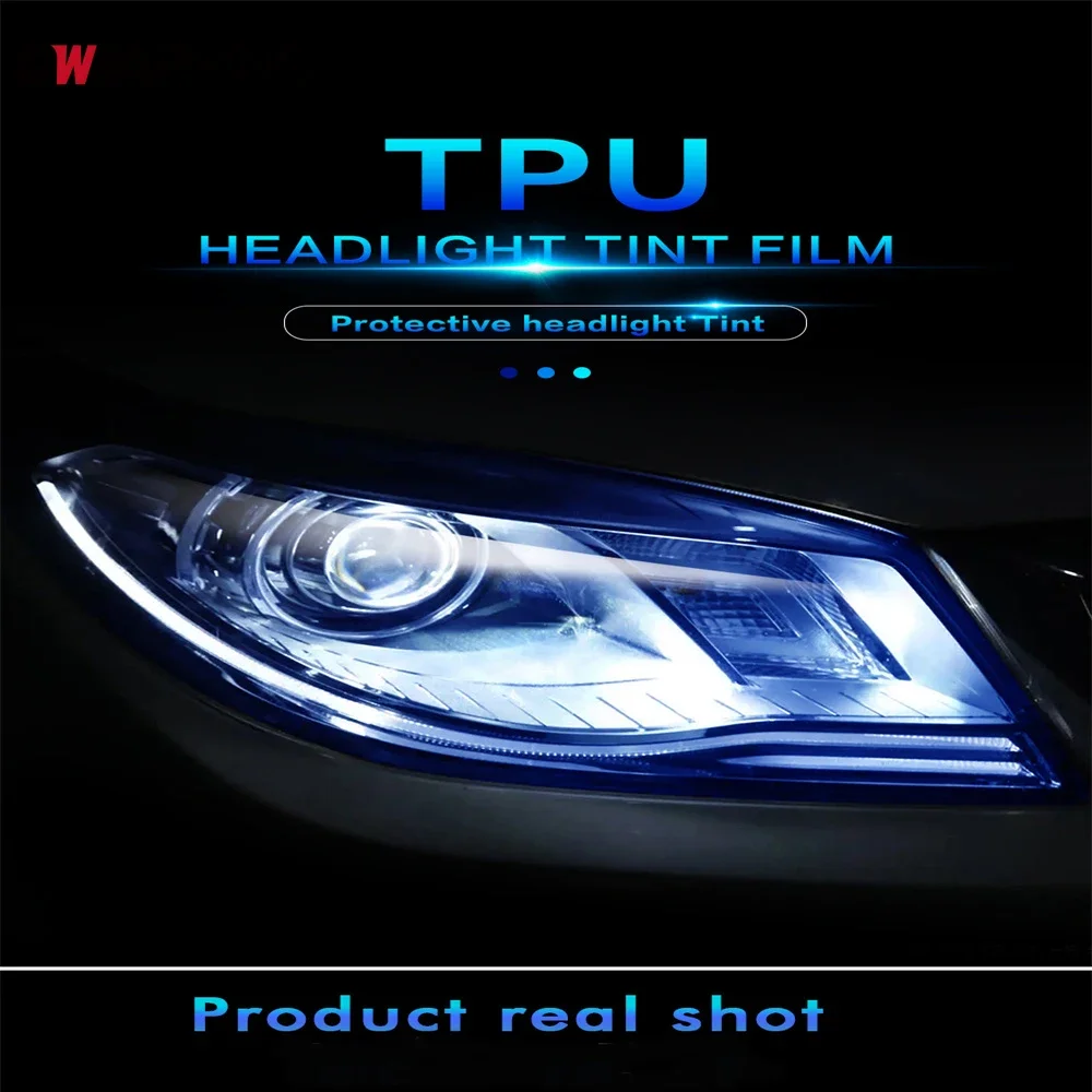 Self-Healing TPU Headlight Film Photochromic UV Protection Car Lamp Film Universal Anti-Scratch for Auto Light Tinting Car Care