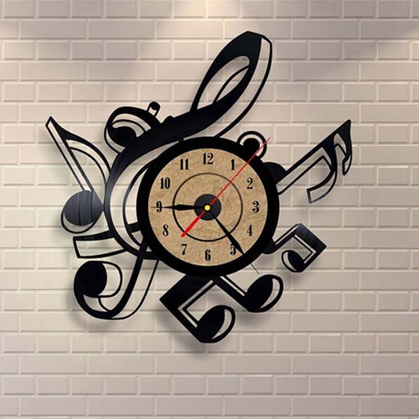 2021 novo relógio de parede vinil novidade sala estar do vintage retro vinil temas musicais cd record clock 3d decoração da sua casa relógio: A no light