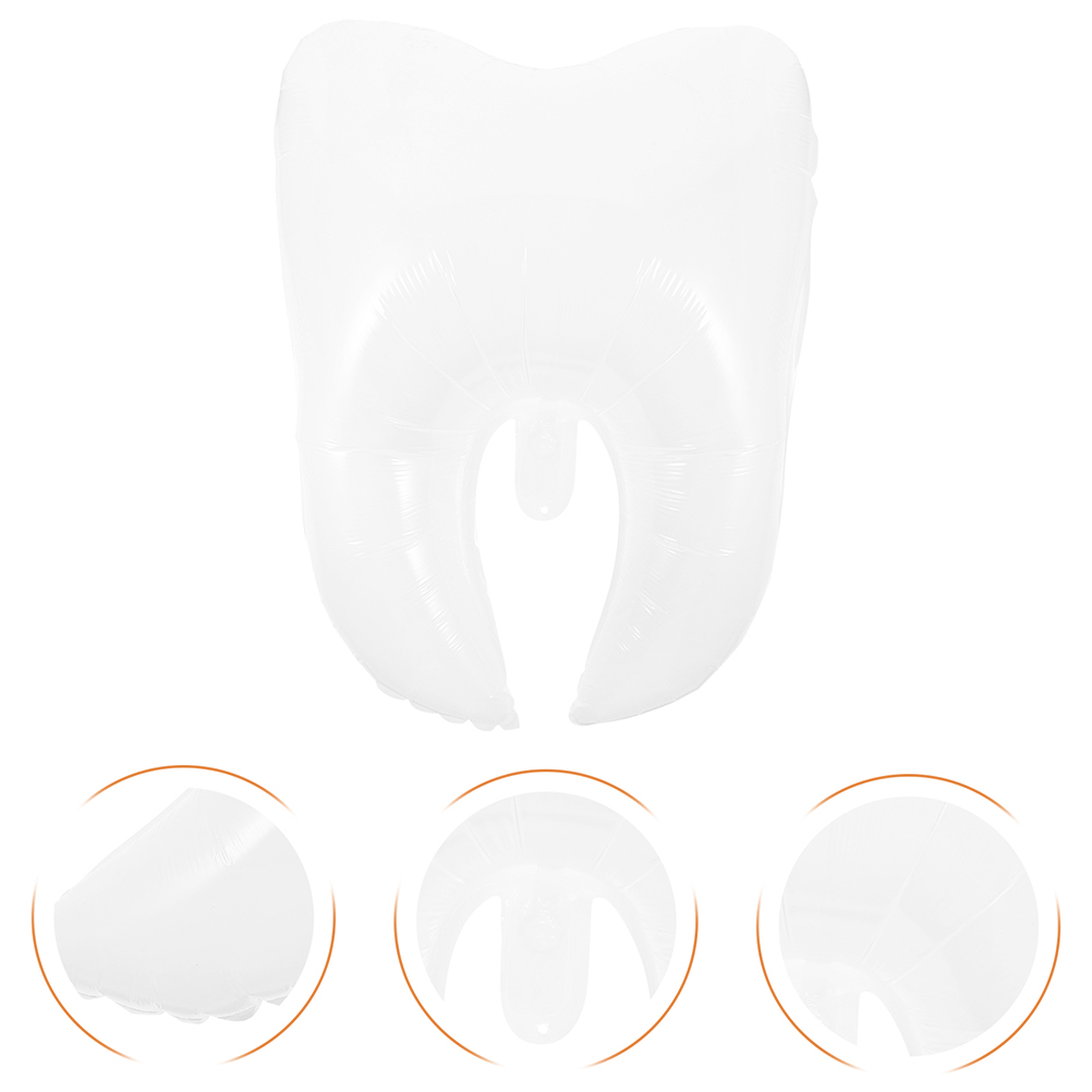 6 Pcs Balloons Tooth Balloon Party Balloons Favors Birthday Wedding White Decorative for Decorations Baby
