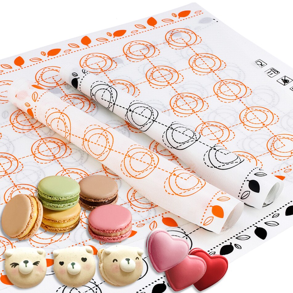 Non-Stick Siliconen Bakken Mat Fondant Bakvormen Macaron Oven Thuis Bakken Tools Voor Gebak Gebak Gereedschappen Deeg Roll Matten pad