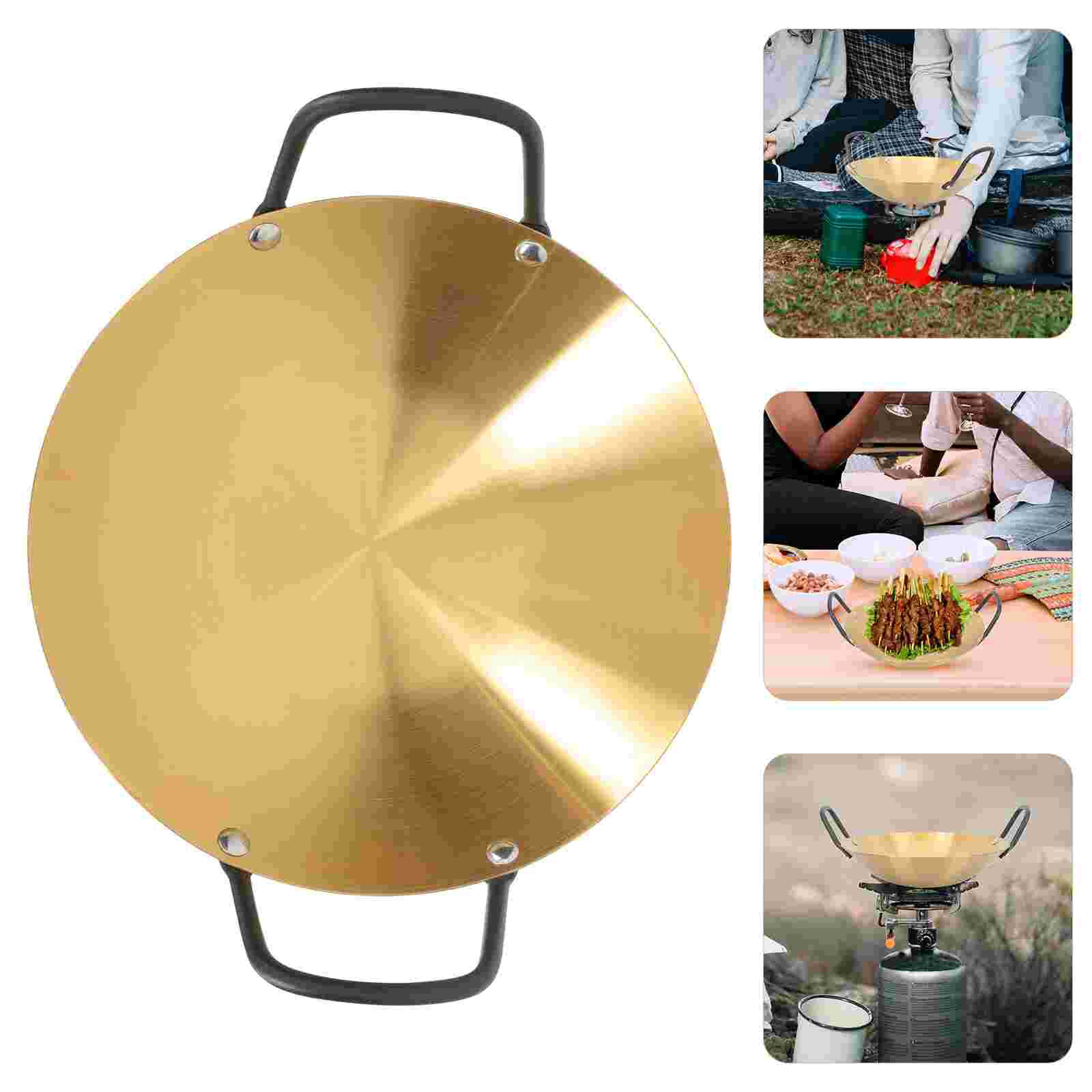 Stainless Steel Dry Pot Smooth Cooking Pan Home Kitchen Stockpot with Handles