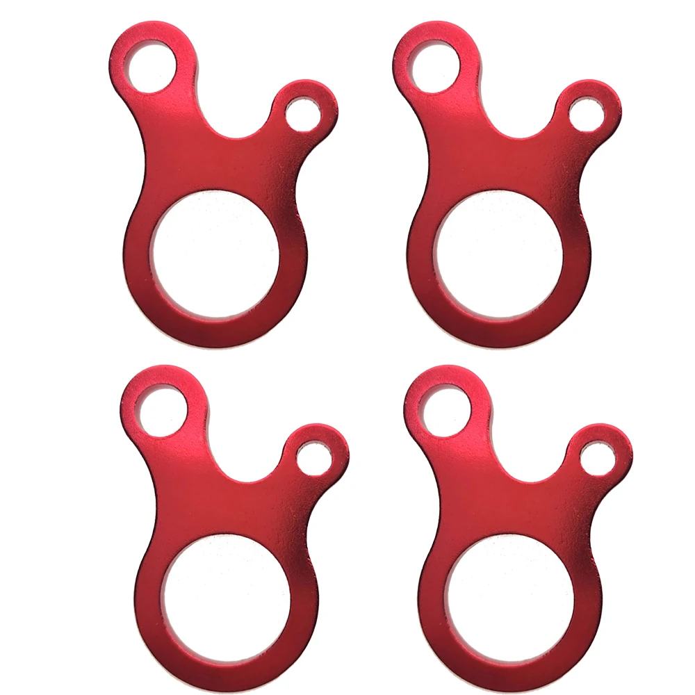 Mosquetão gancho para barraca de acampamento, acessório fivela para barraca, fivela, fivela, para fivela, para Guy, linha, 4 peças: Vermelho