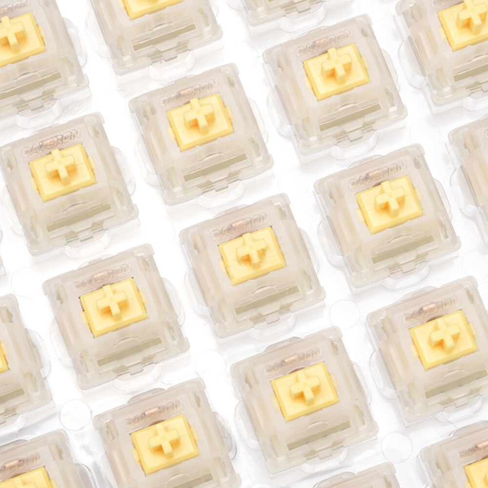 Gateron CAP Milky Yellow V2 Switch Extras 3pin RGB Linear 63g MX Stem Switch For Game Mechanical Keyboard GK61 GK64