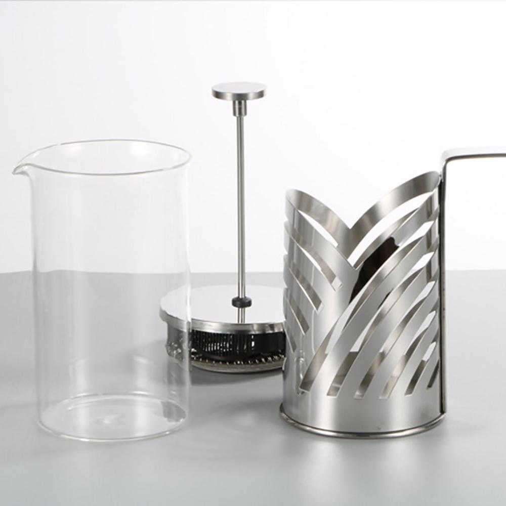 Roestvrijstalen franse pers koffiezetapparaat geïsoleerde koffie- en theepot cafetière percolator gereedschap met filtermandjes