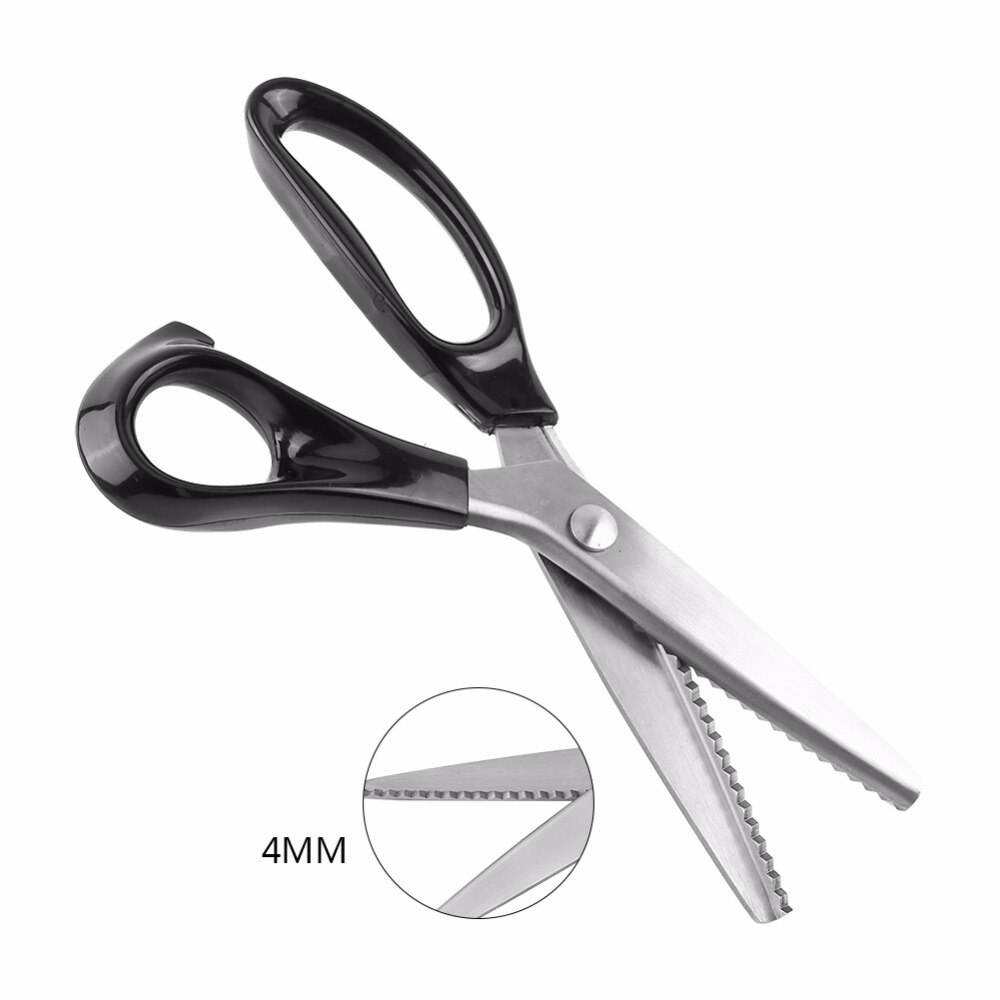 1pc klædeskær pinking saks 3-7 mm zig zag saks syning til læder tekstilstof skræddersy værktøjer diy håndværk