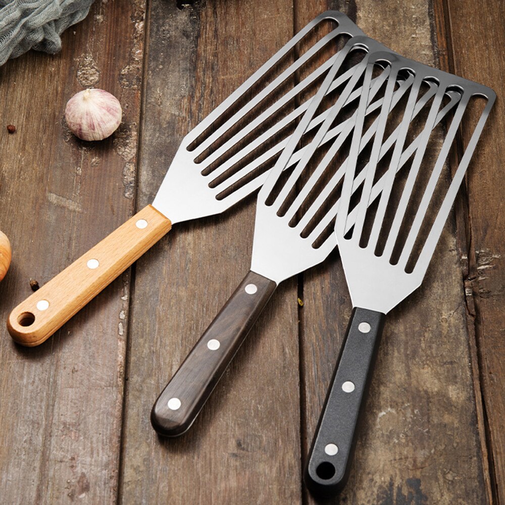Multi-Purpose Cooking Stainless Steel Fish Spatula Metal Blade With Long Handle Fish Turner Utensils For Cooking Tools