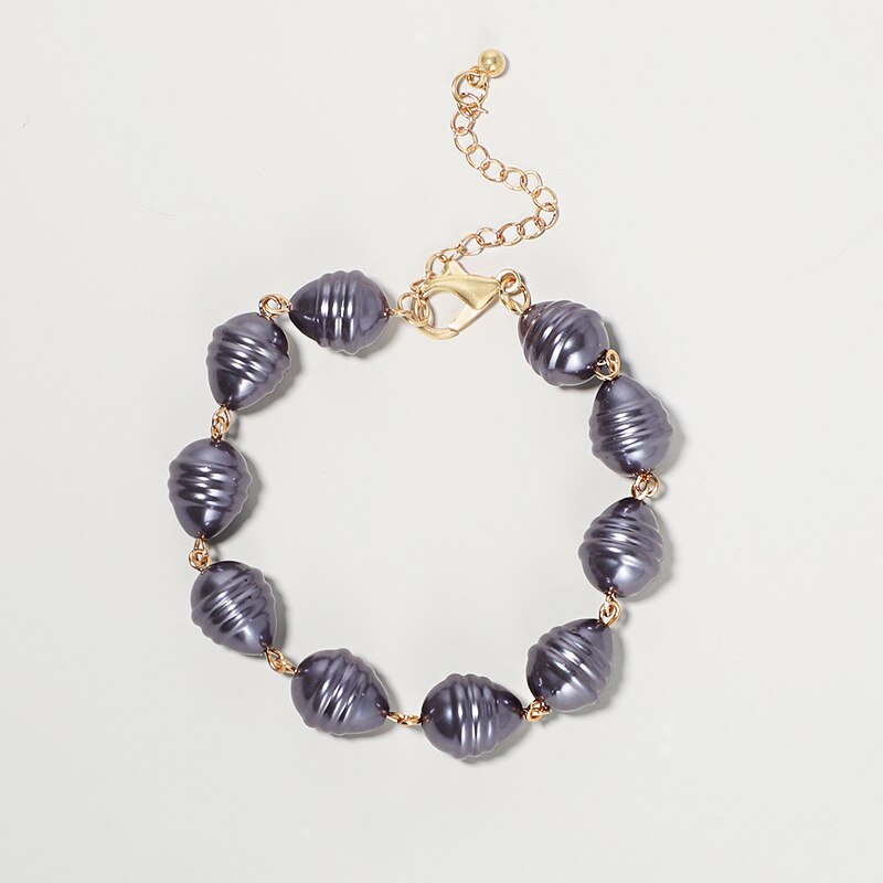 KOMI 1PC Polynesian Hawaiian Samoa Marshall Jewelry Pearls Men Woman Chain Bracelet Bangle 23+6cm GJZ372