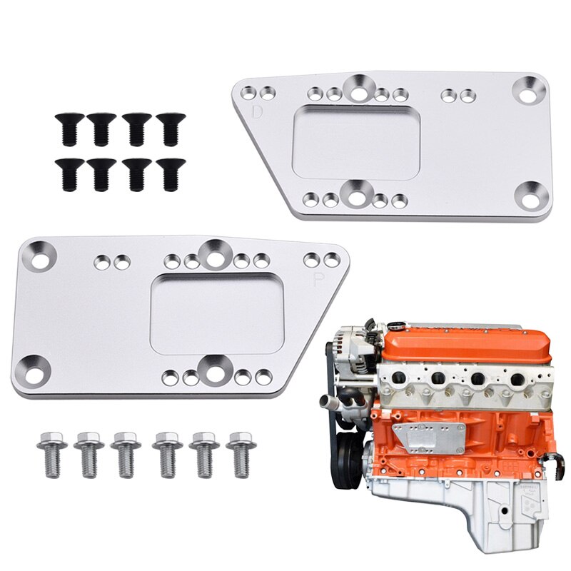 2PCS/Set LS Engine Bracket Bracket LS Idler Relocation Kit For For Chevrolet 3.6L 222Cu. In. V6 GAS DOHC Naturally Aspirate