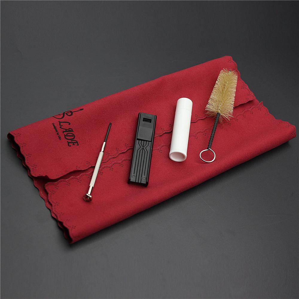 Slade 5- in -1 saxofoon reinigingsset schroevendraaier + rietenkoker + schoonmaakdoekje + borstel + kurkvet voor fluit-klarinetaccessoires