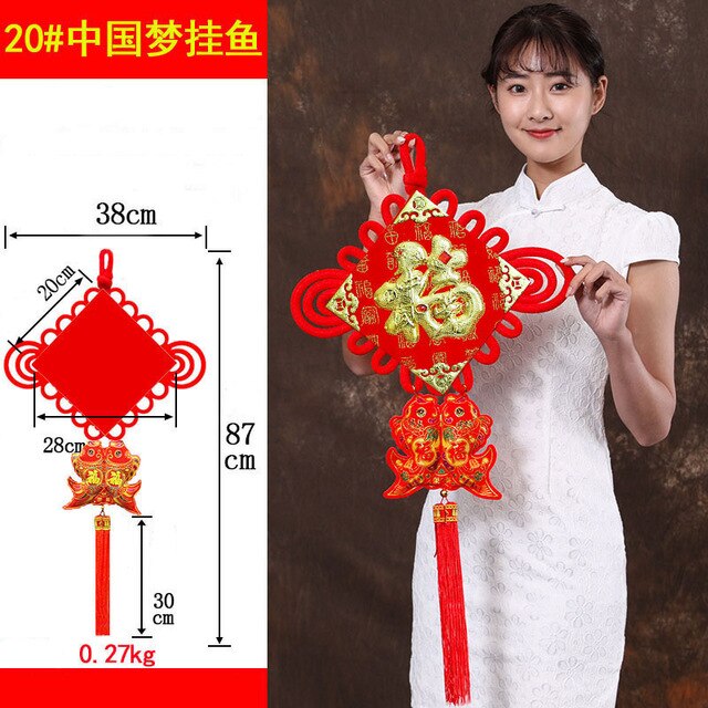 Rode Chinese Knoop Lente Festival Coupletten Hangers Chinese Jaar Decoraties Geluk Diy Wedding Lucky Gunstige: Style-4