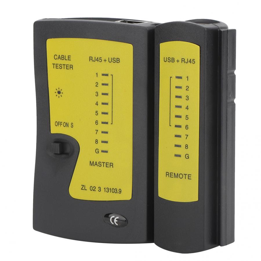 Network Cable Tester RJ45+USB Cable Tester Fast Accurate Testing Network Phone Wire Test Tool