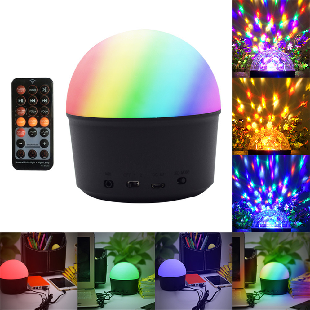 9 farver magisk diskokugle vice kontrol bluetooth musikafspiller fjernbetjening natlys 2 modes dansegulv baby natlys